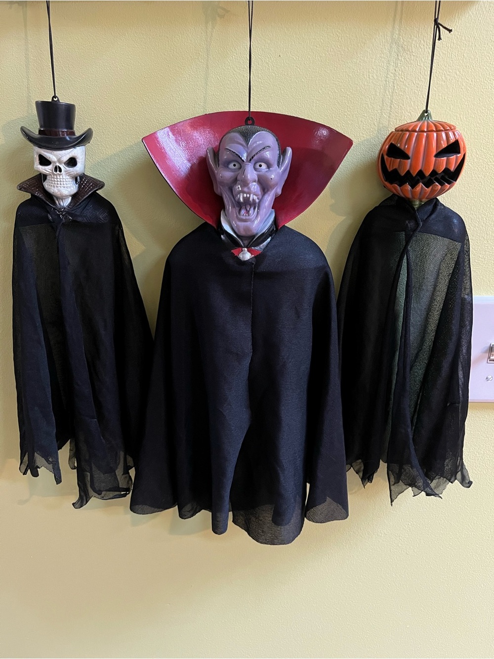 Vintage Hanging Halloween Monsters Decorations
